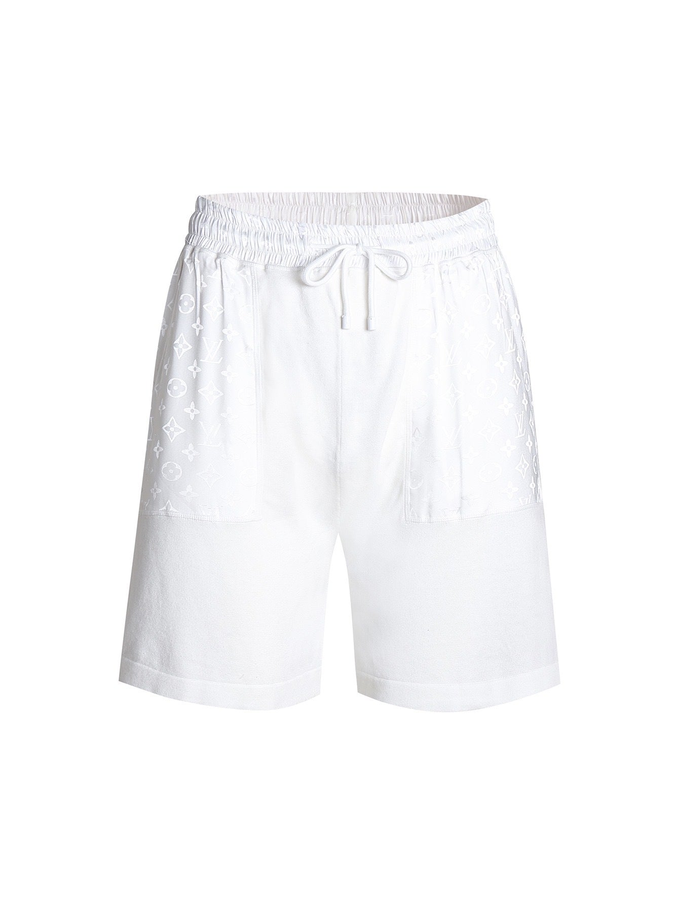 Louis Vuitton Solid Color Drawstring Nylon Embellished Shorts