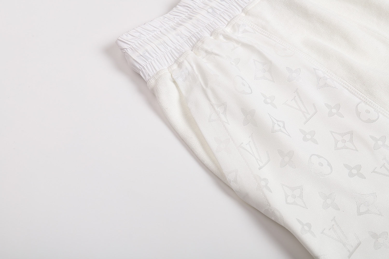 Louis Vuitton Solid Color Drawstring Nylon Embellished Shorts