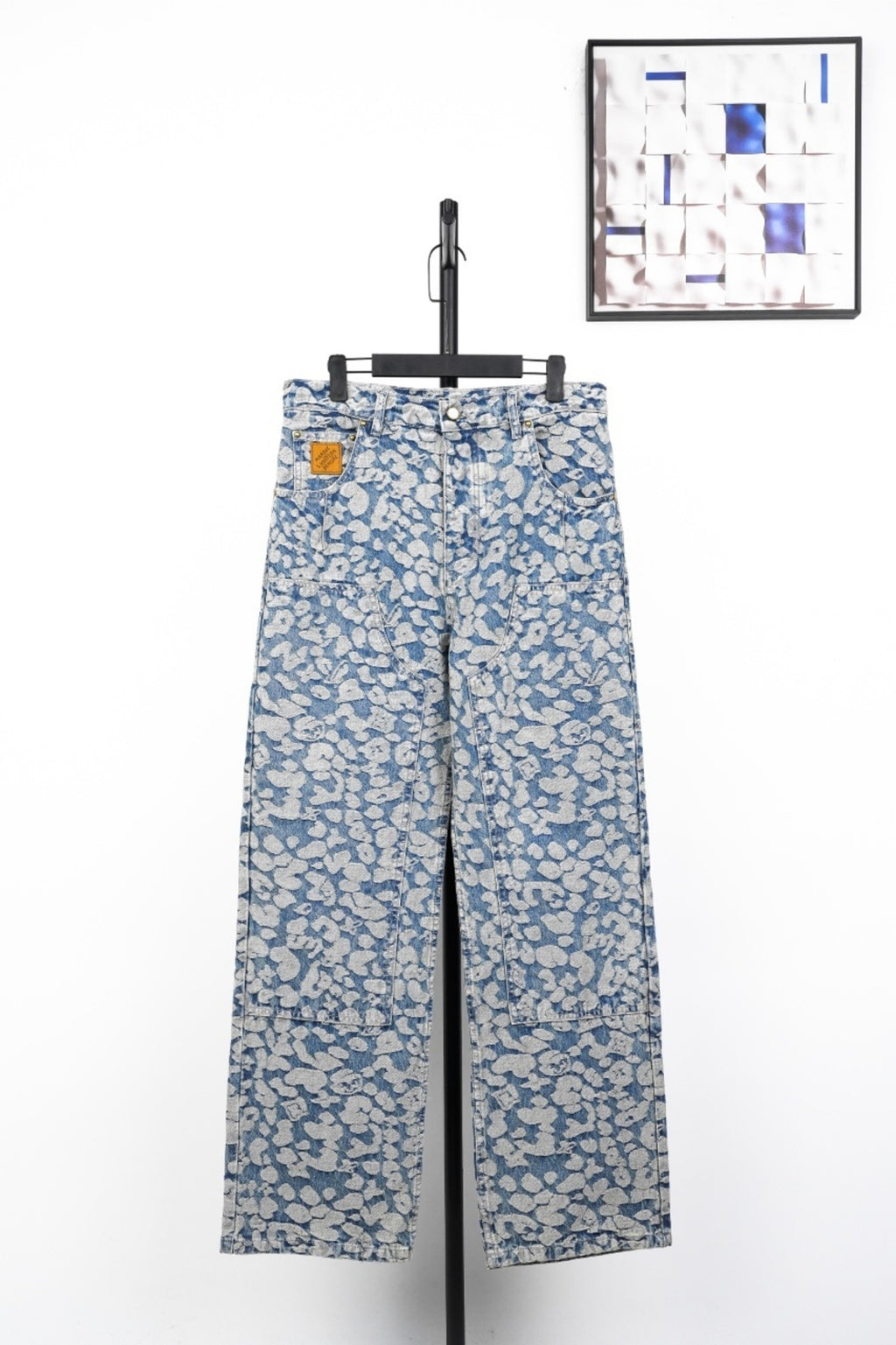 Louis Vuitton Monogram Pixelated Leopard Print Jeans