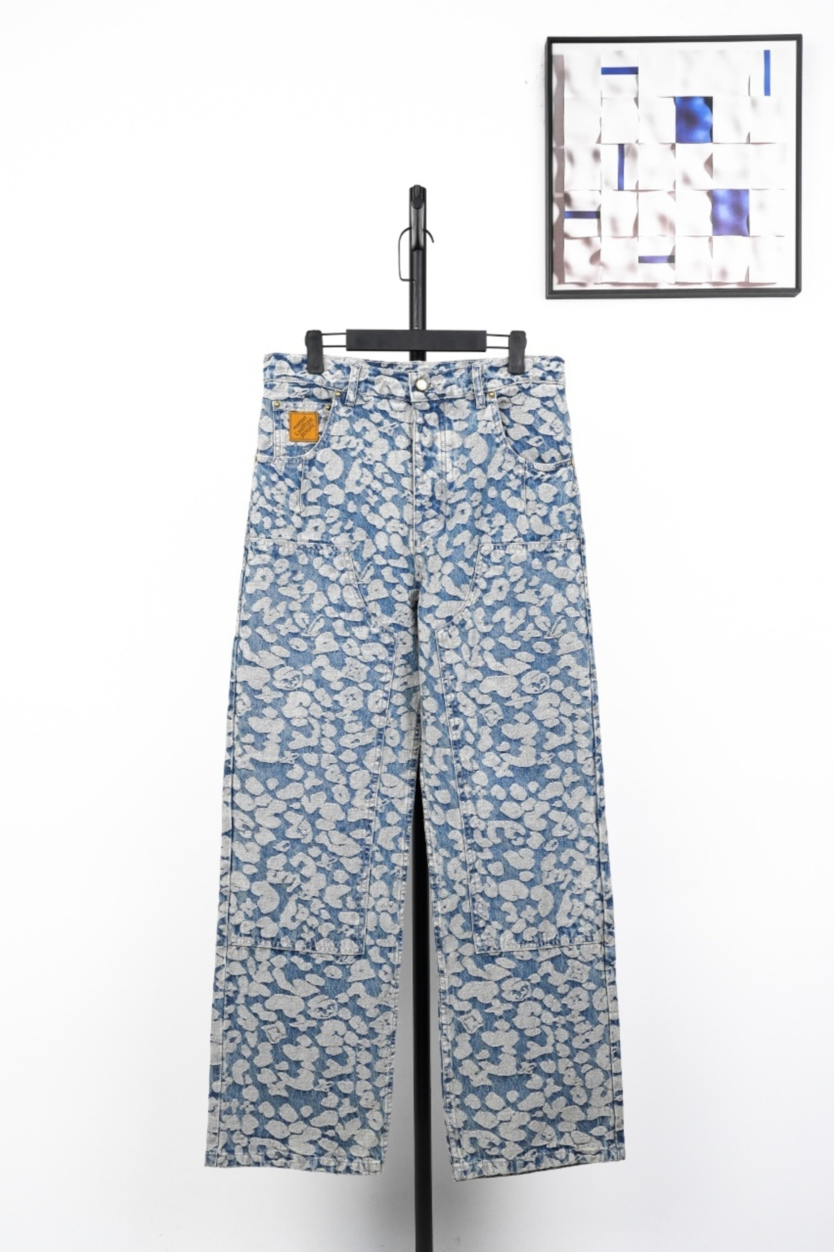 Louis Vuitton Monogram Pixelated Leopard Print Jeans