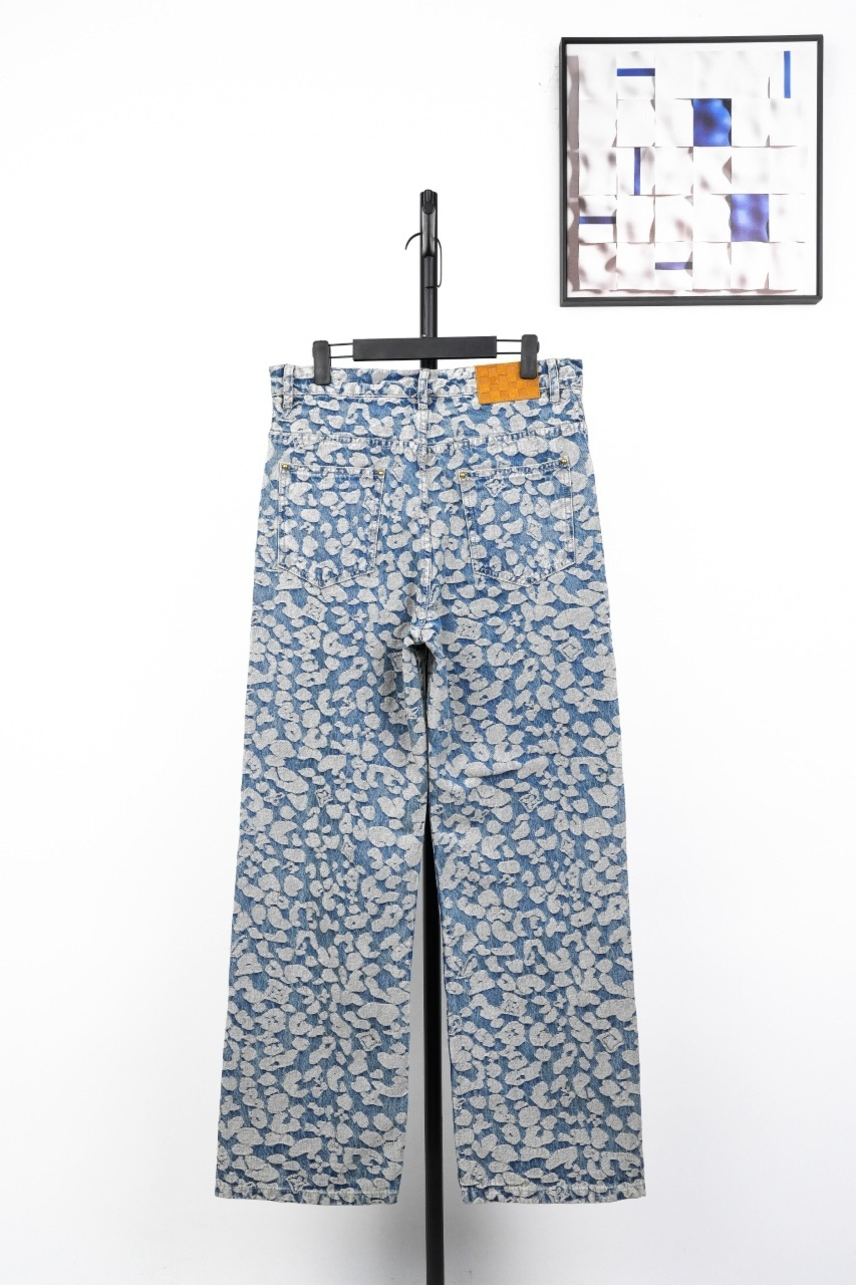 Louis Vuitton Monogram Pixelated Leopard Print Jeans
