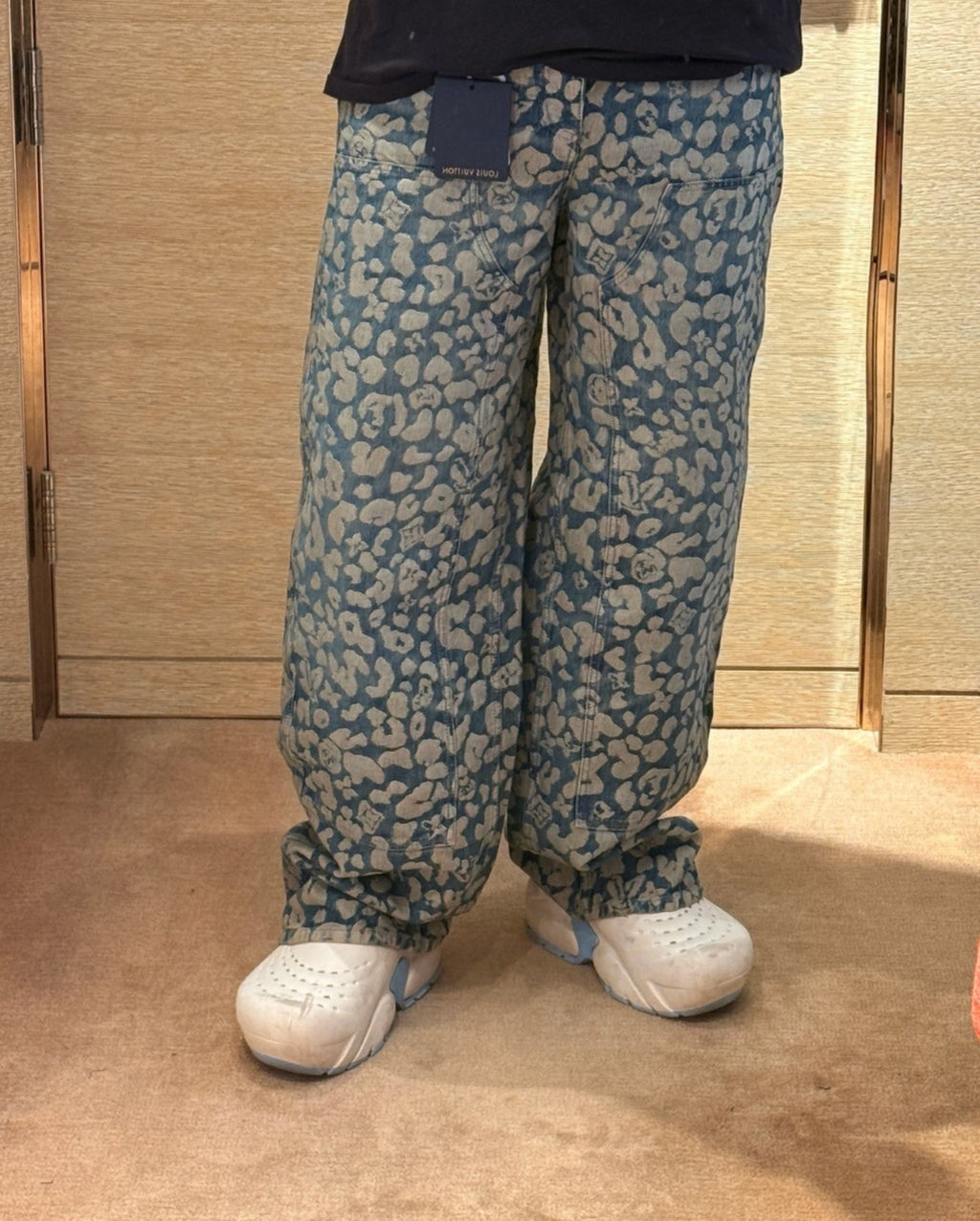 Louis Vuitton Monogram Pixelated Leopard Print Jeans