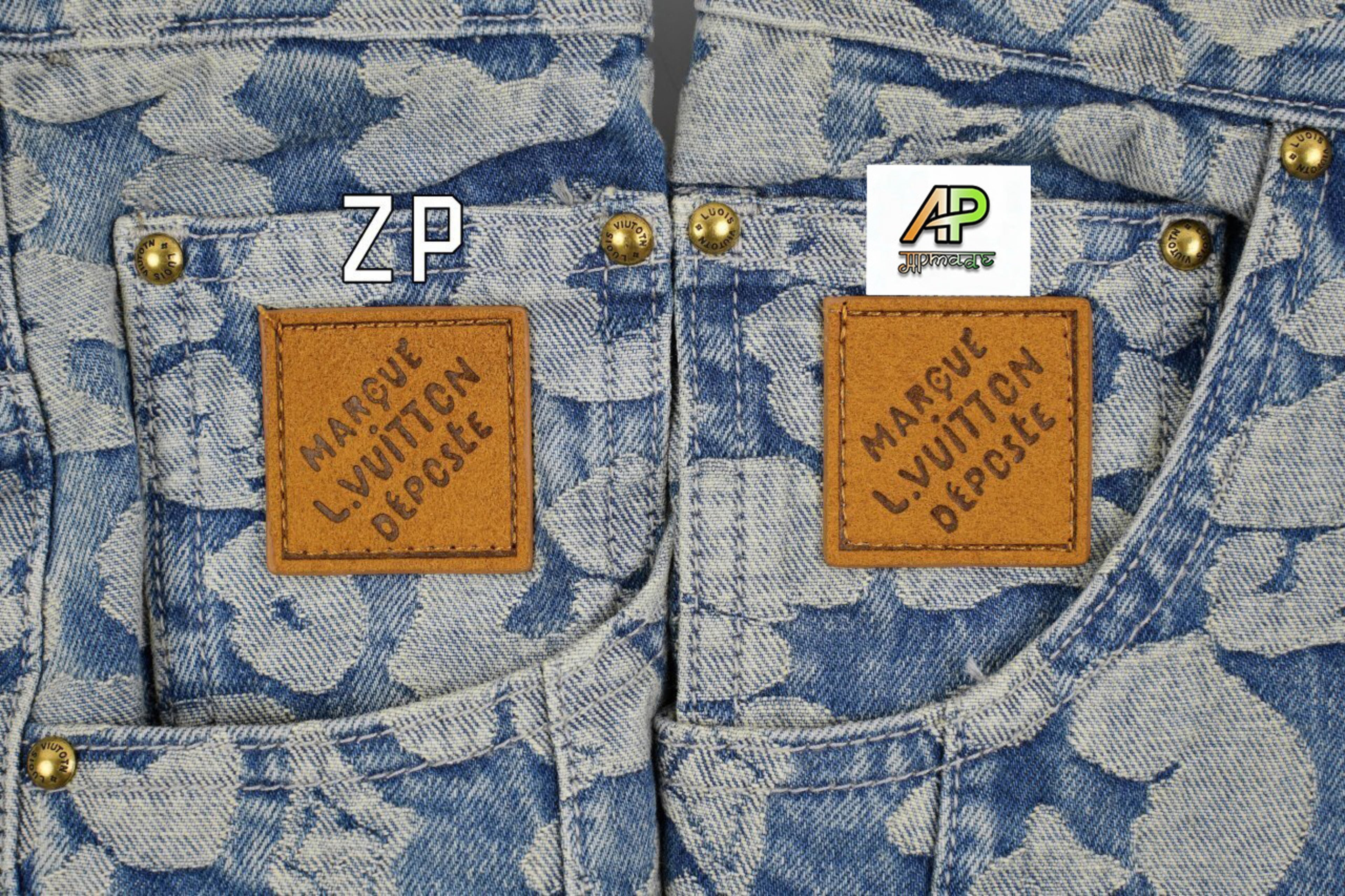 Louis Vuitton Monogram Pixelated Leopard Print Jeans