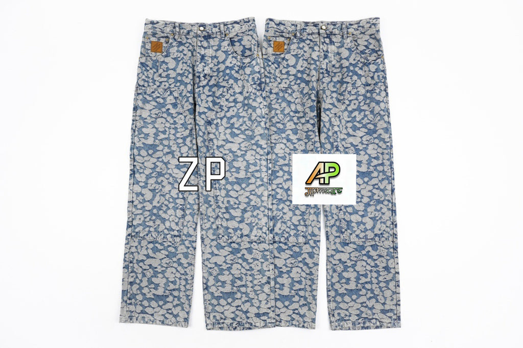 Louis Vuitton Monogram Pixelated Leopard Print Jeans