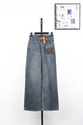 Louis Vuitton Labeled High-Waisted Straight Leg Jeans