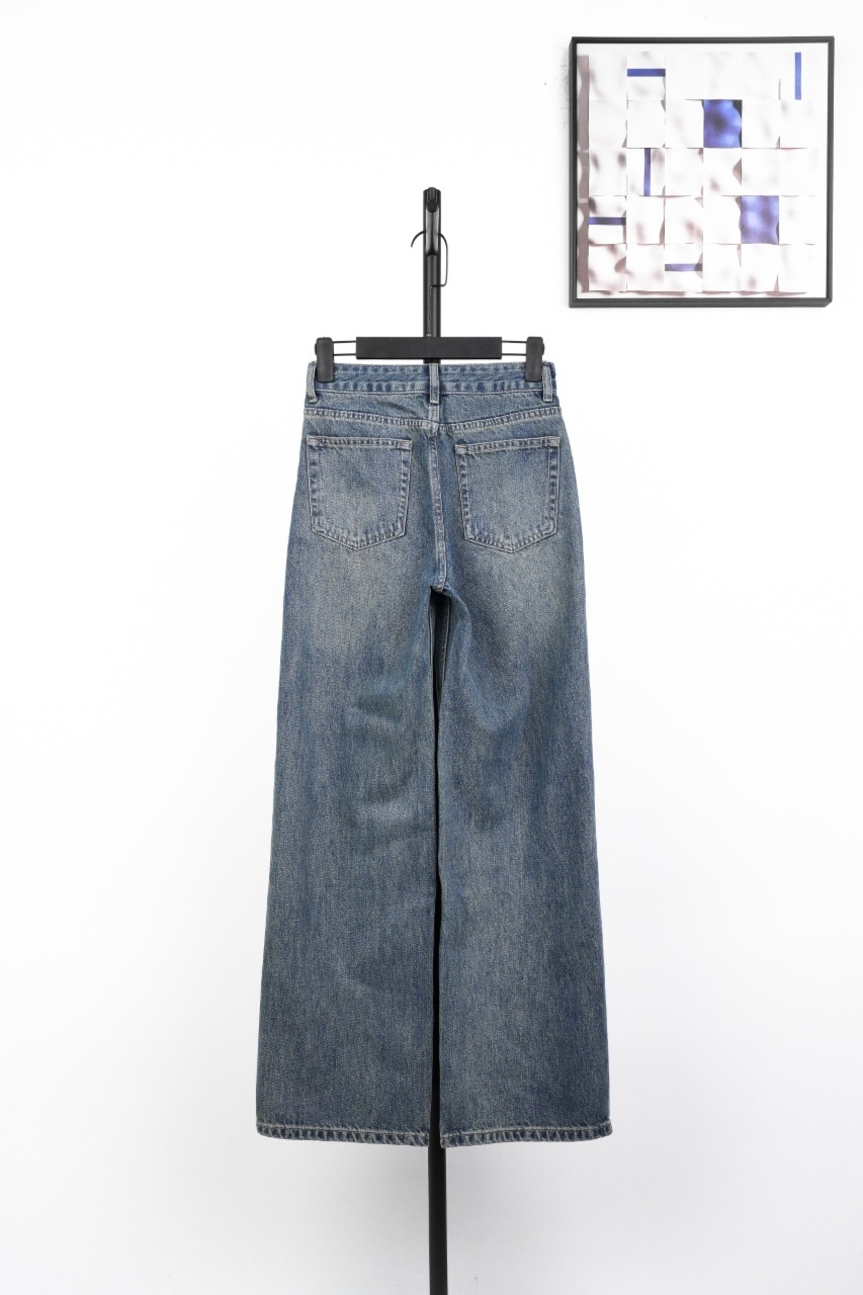Louis Vuitton Labeled High-Waisted Straight Leg Jeans