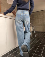 Louis Vuitton Labeled High-Waisted Straight Leg Jeans