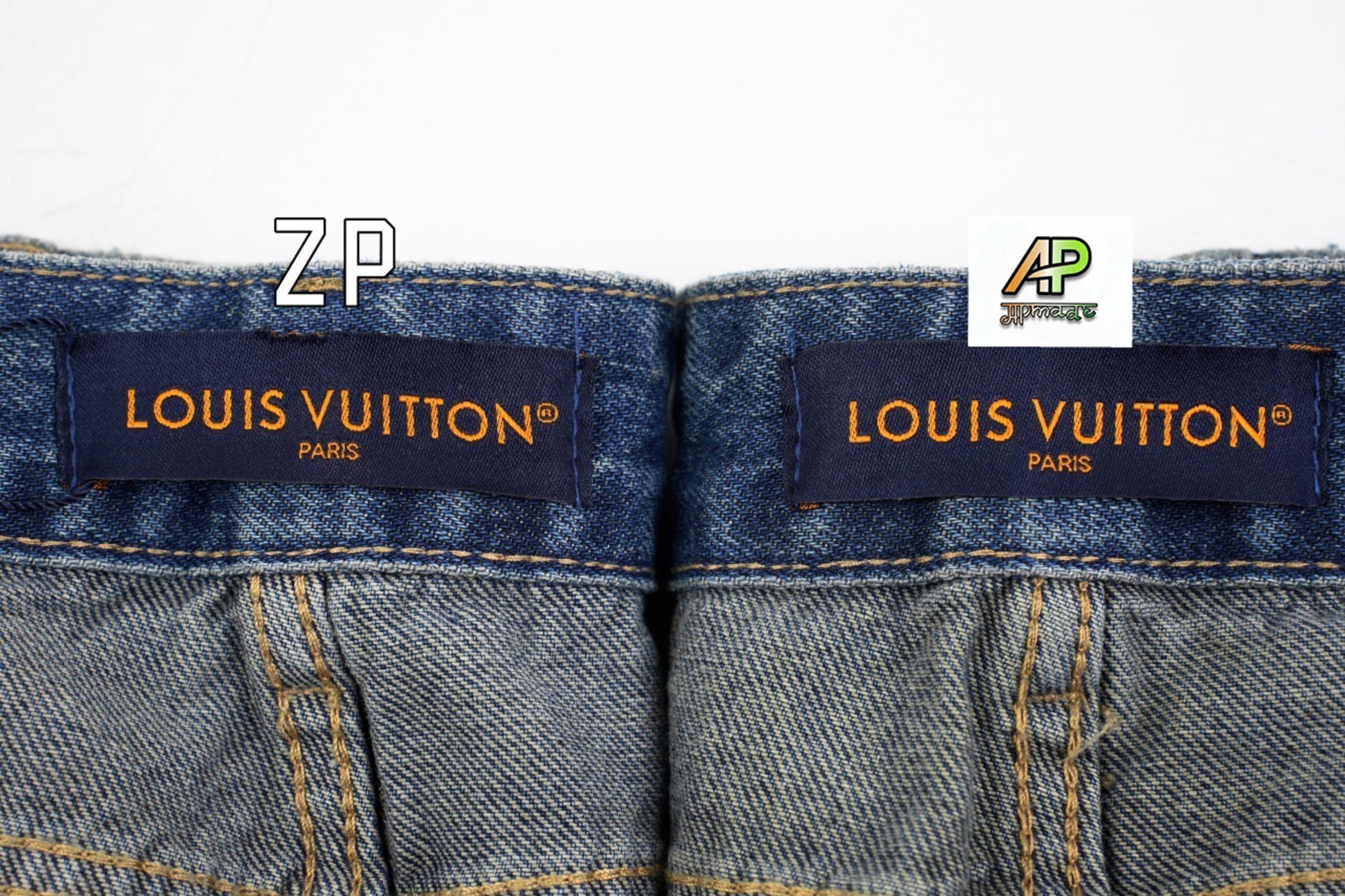 Louis Vuitton Labeled High-Waisted Straight Leg Jeans