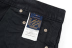 Louis Vuitton Embroidered Leather Label Wide-Leg Jeans