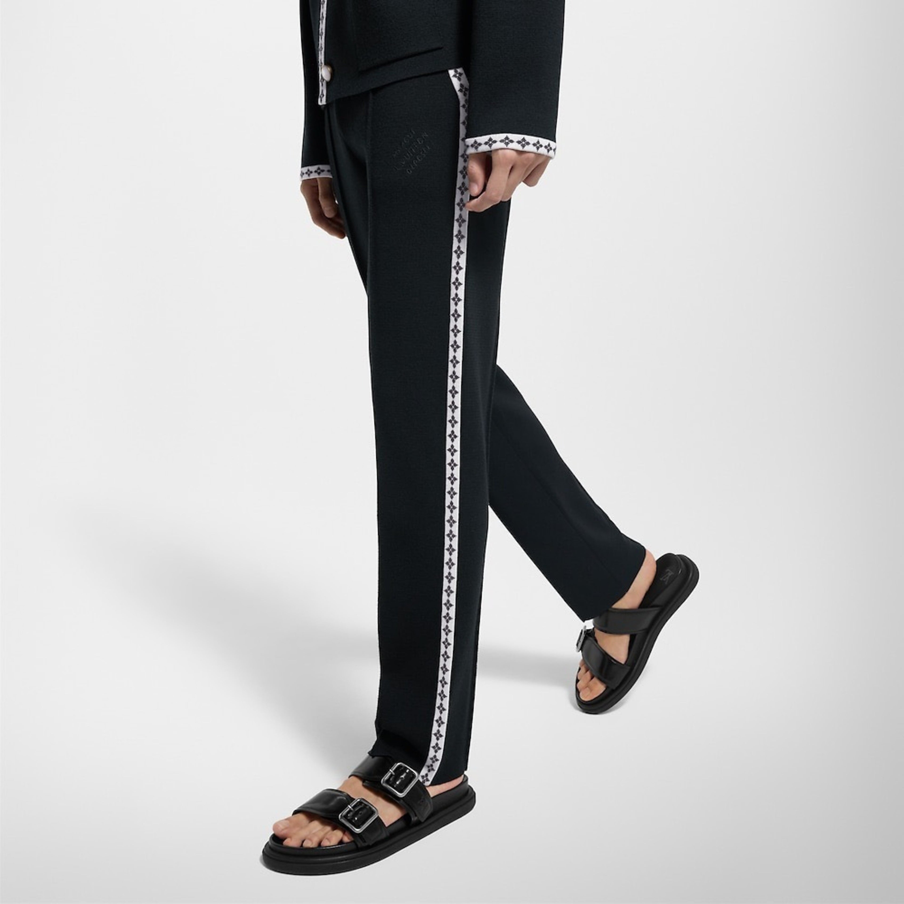 Louis Vuitton Preppy Style Knitted Embroidered Trousers