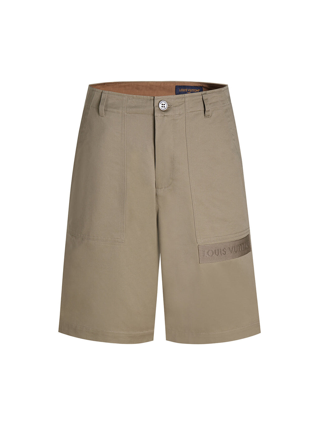 Louis Vuitton Logo Patch Cotton Casual Shorts