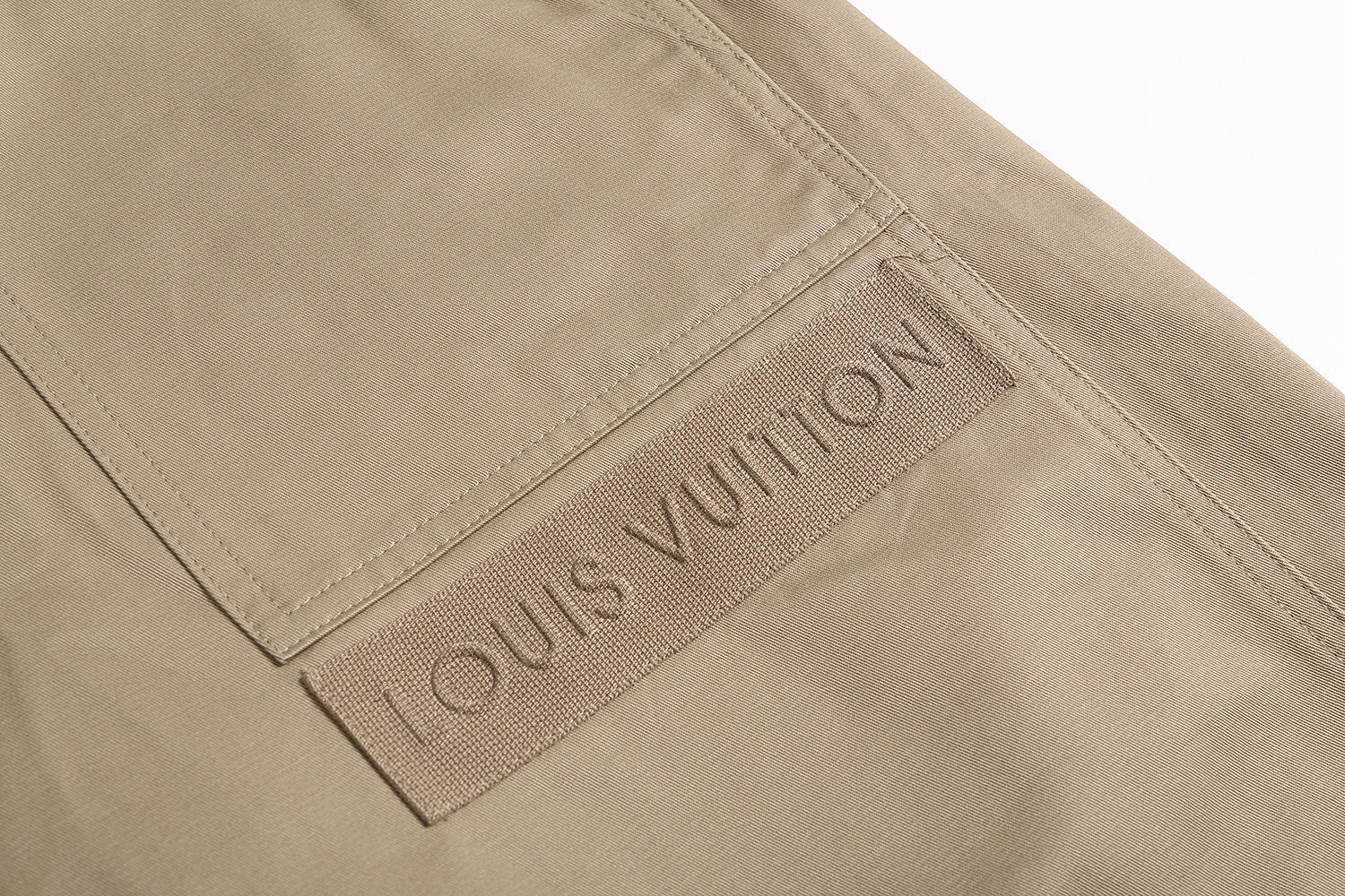 Louis Vuitton Logo Patch Cotton Casual Shorts
