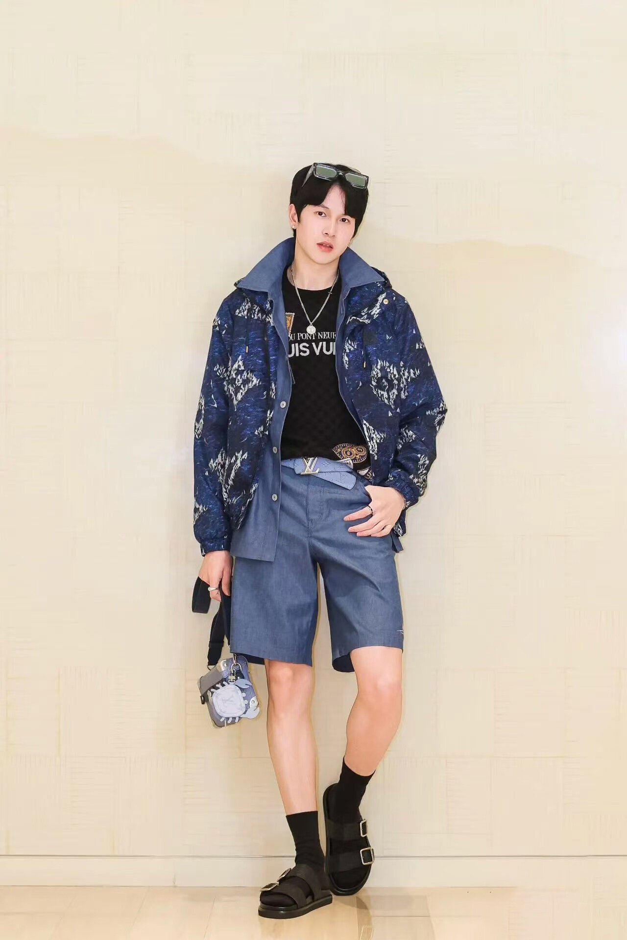 Louis Vuitton Embroidered Chambray Shorts