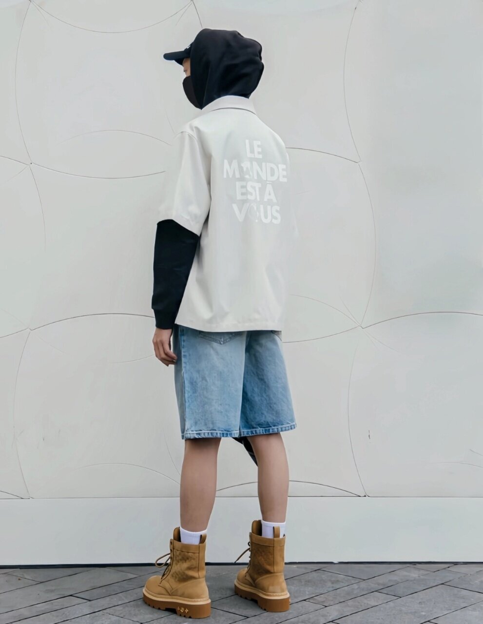 Louis Vuitton Pocket Exposed Stitching Monogram Denim Shorts