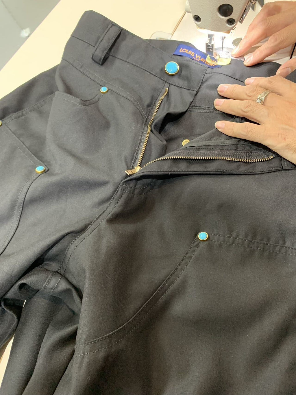 Louis Vuitton Custom-Woven Wool Blend Pants