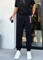 Burberry BBR Black Knitted Sweatpants