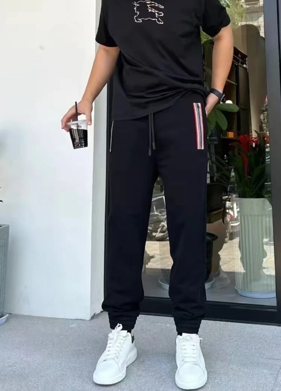Burberry BBR Black Knitted Sweatpants
