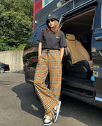 Burberry BBR Check Black Stripe Stretch Cotton Trousers