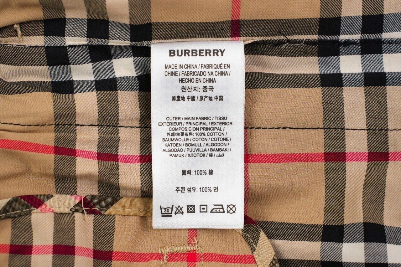 Burberry BBR Check Black Stripe Stretch Cotton Trousers
