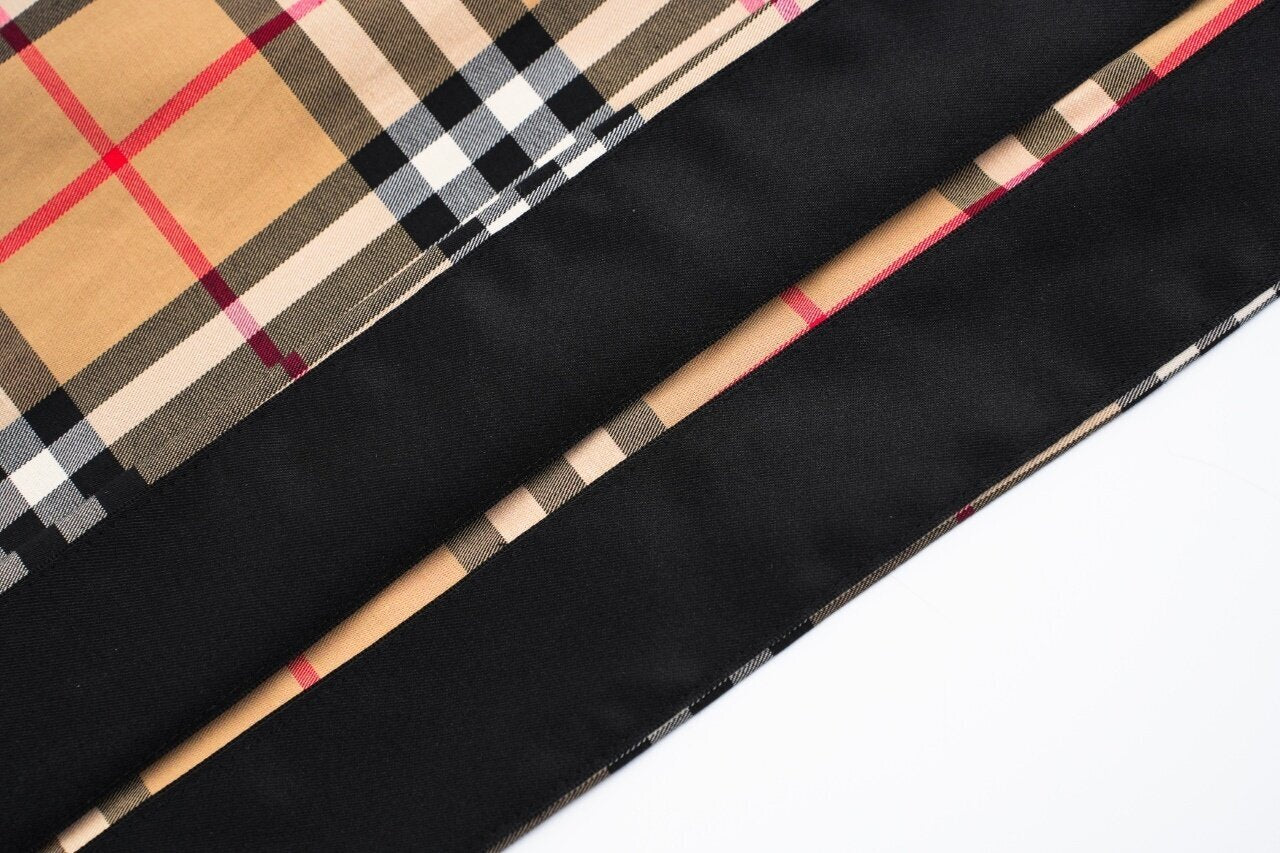 Burberry BBR Check Black Stripe Stretch Cotton Trousers
