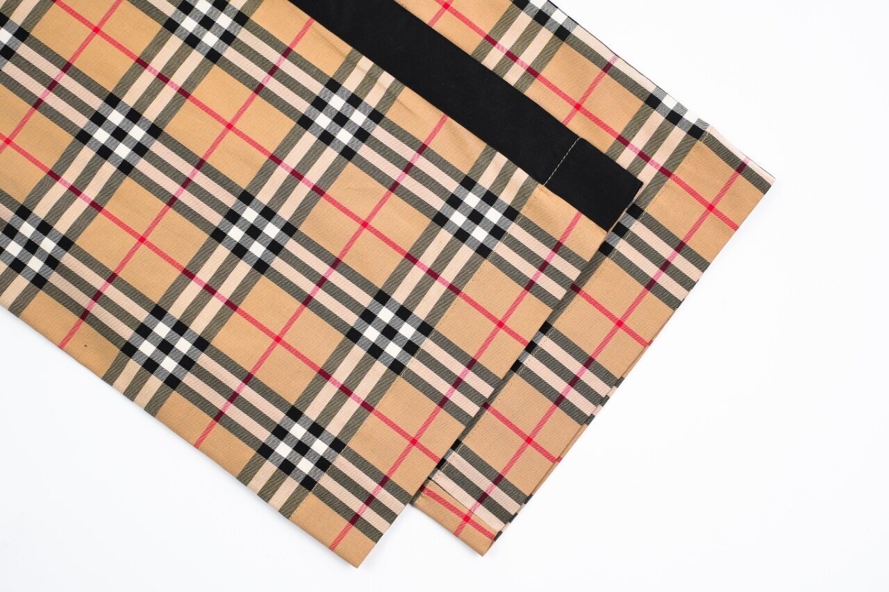Burberry BBR Check Black Stripe Stretch Cotton Trousers