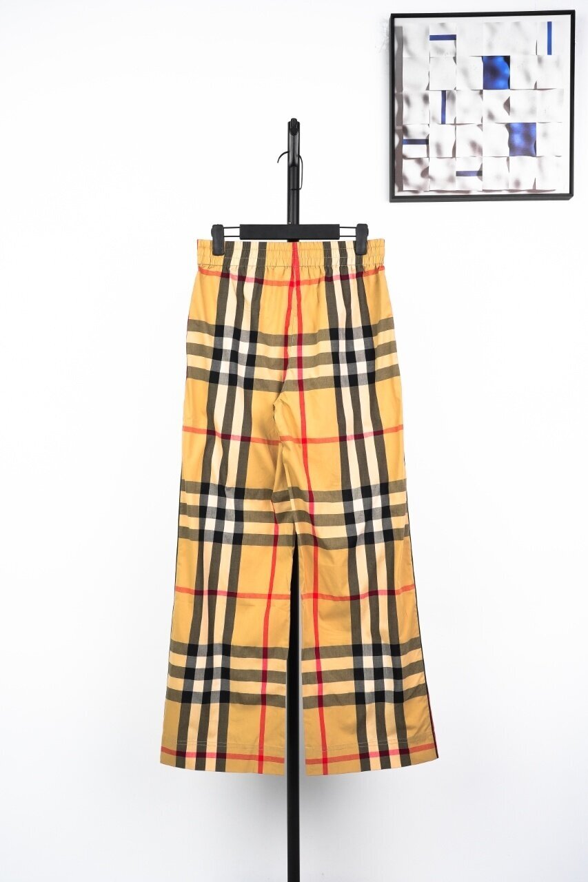 Burberry Check Cotton Trousers