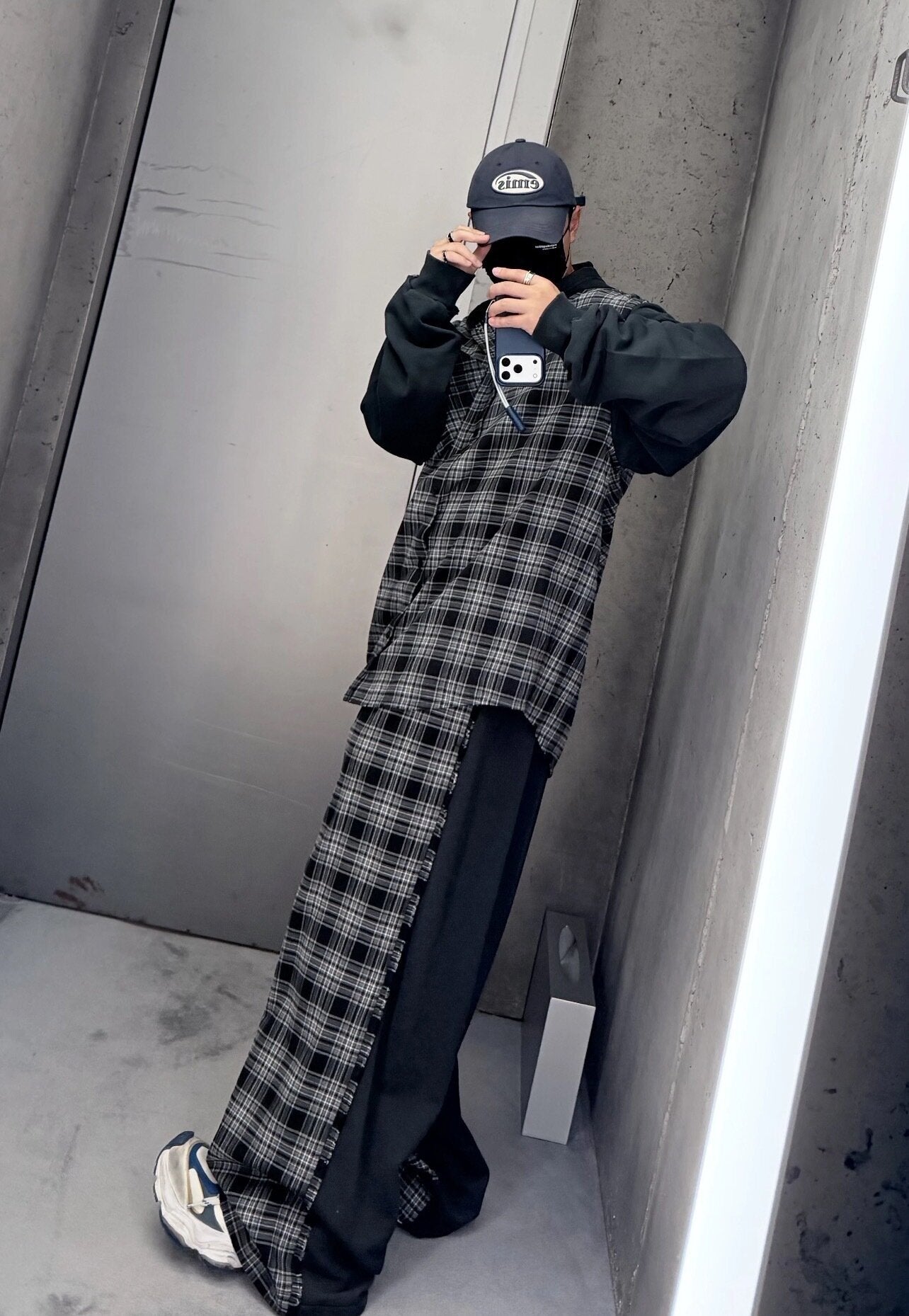 Balenciaga Plaid Pants with Front and Back Panels