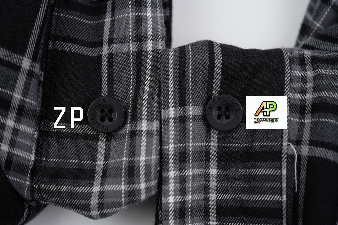 Balenciaga Plaid Pants with Front and Back Panels