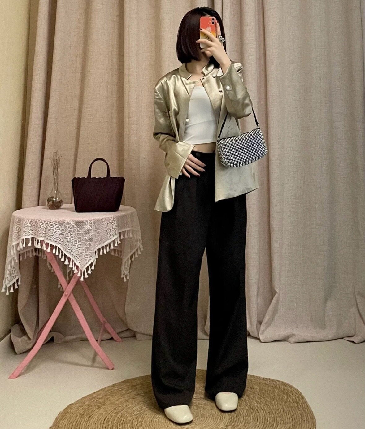 Balenciaga BLCG Wool Wide-Leg Pants