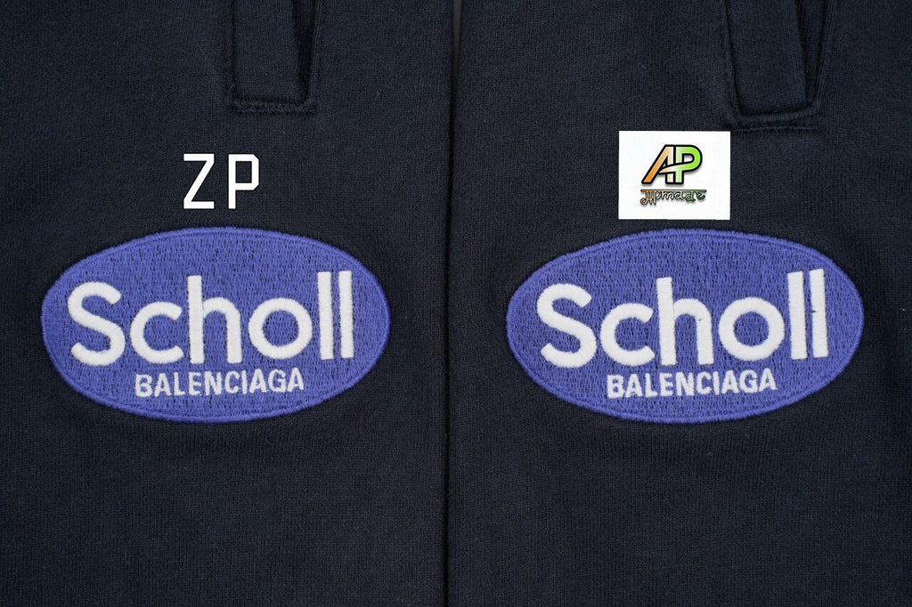 Balenciaga Blcg Blue Label Embroidered Trousers