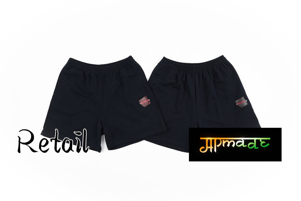 Balenciaga Paris Embroidered Laminated Shorts