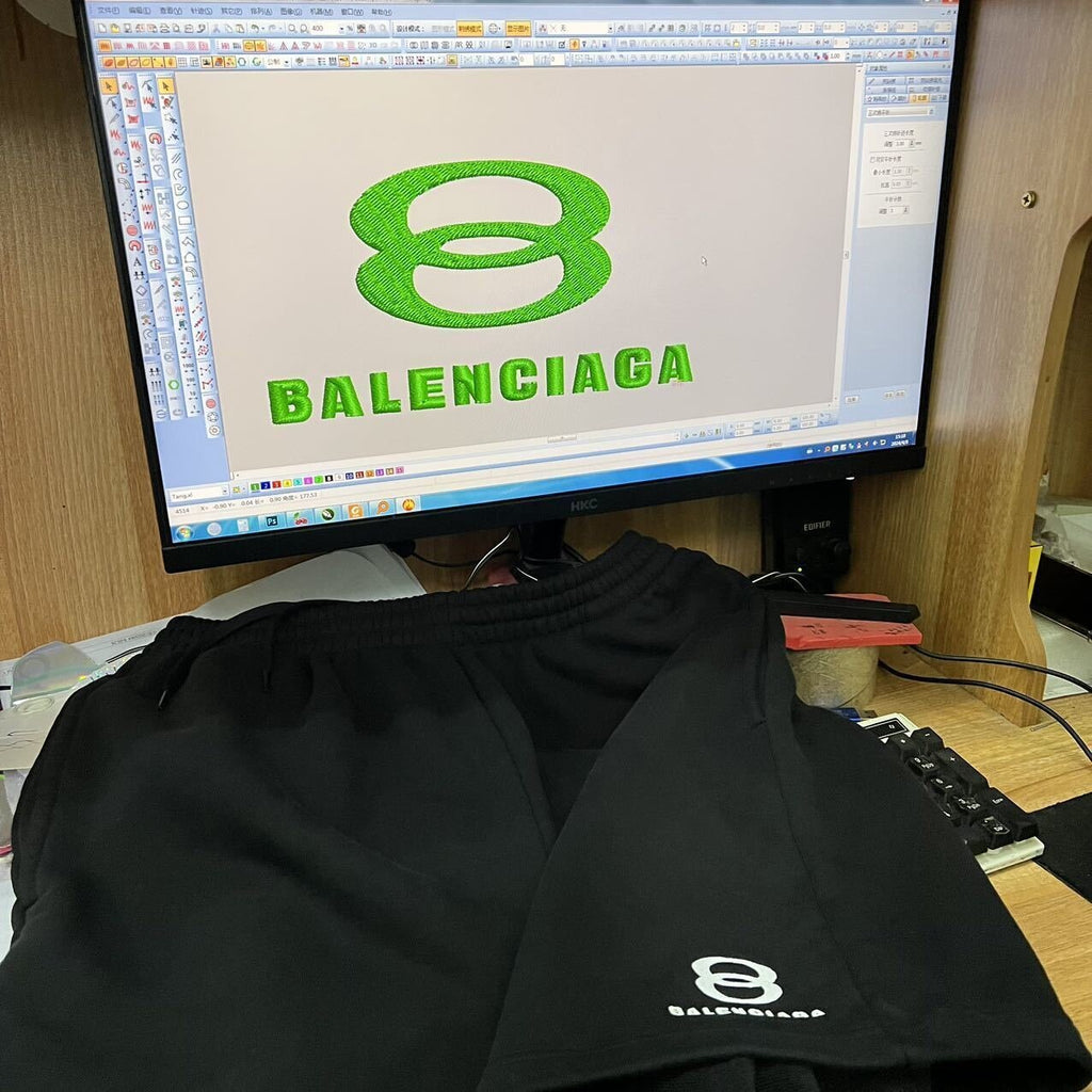 Balenciaga Combed Cotton Shorts