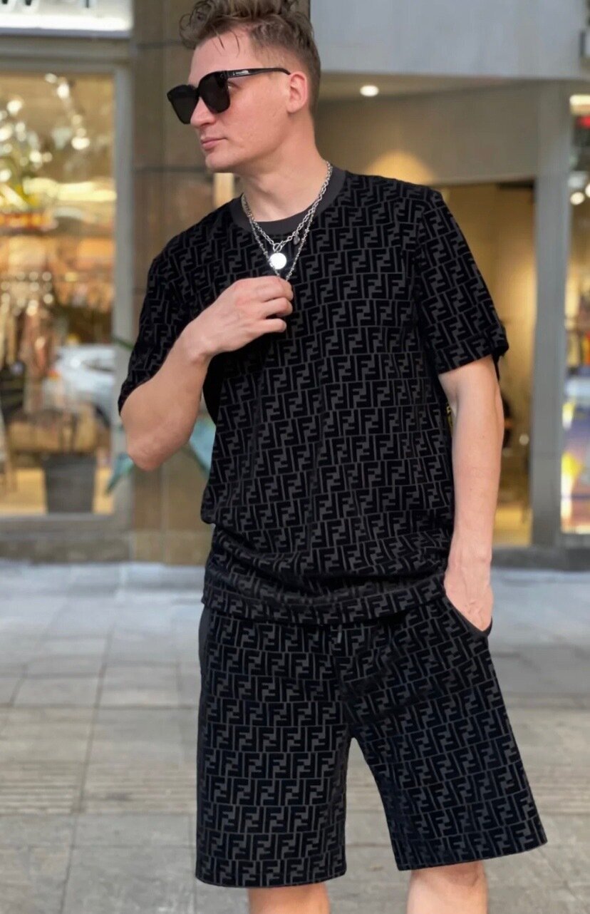 Fendi Mercerized Flocking Shorts