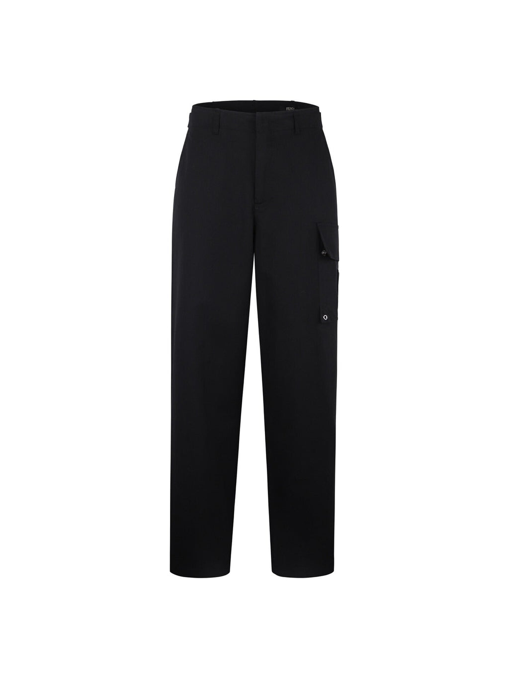Fendi Gabardine Belt Loop Zipper Patch Pocket Cargo Pants