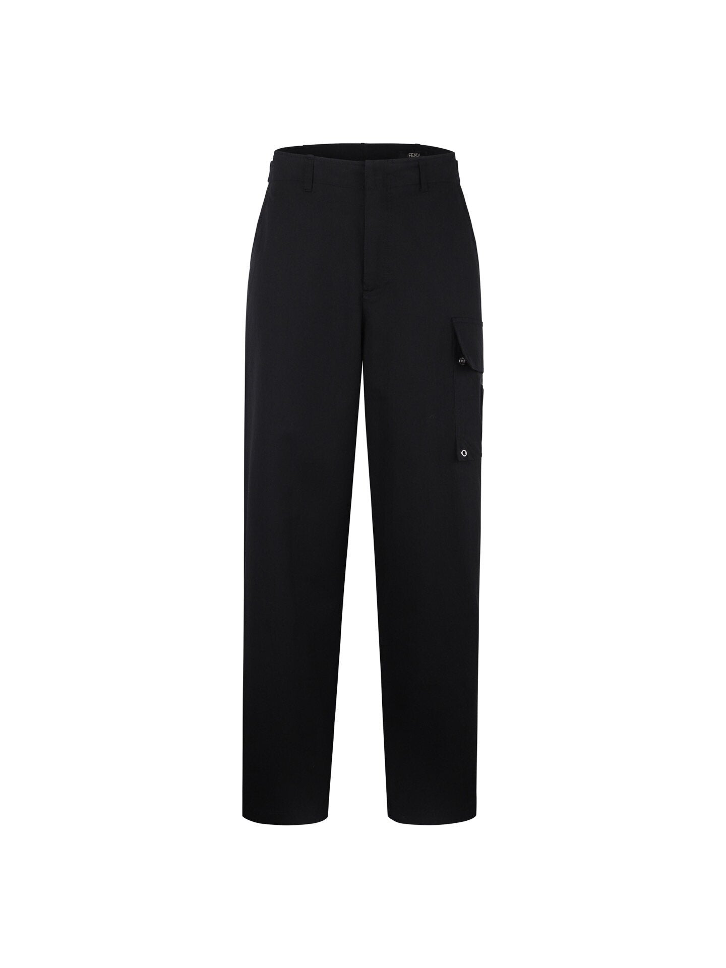 Fendi Gabardine Belt Loop Zipper Patch Pocket Cargo Pants