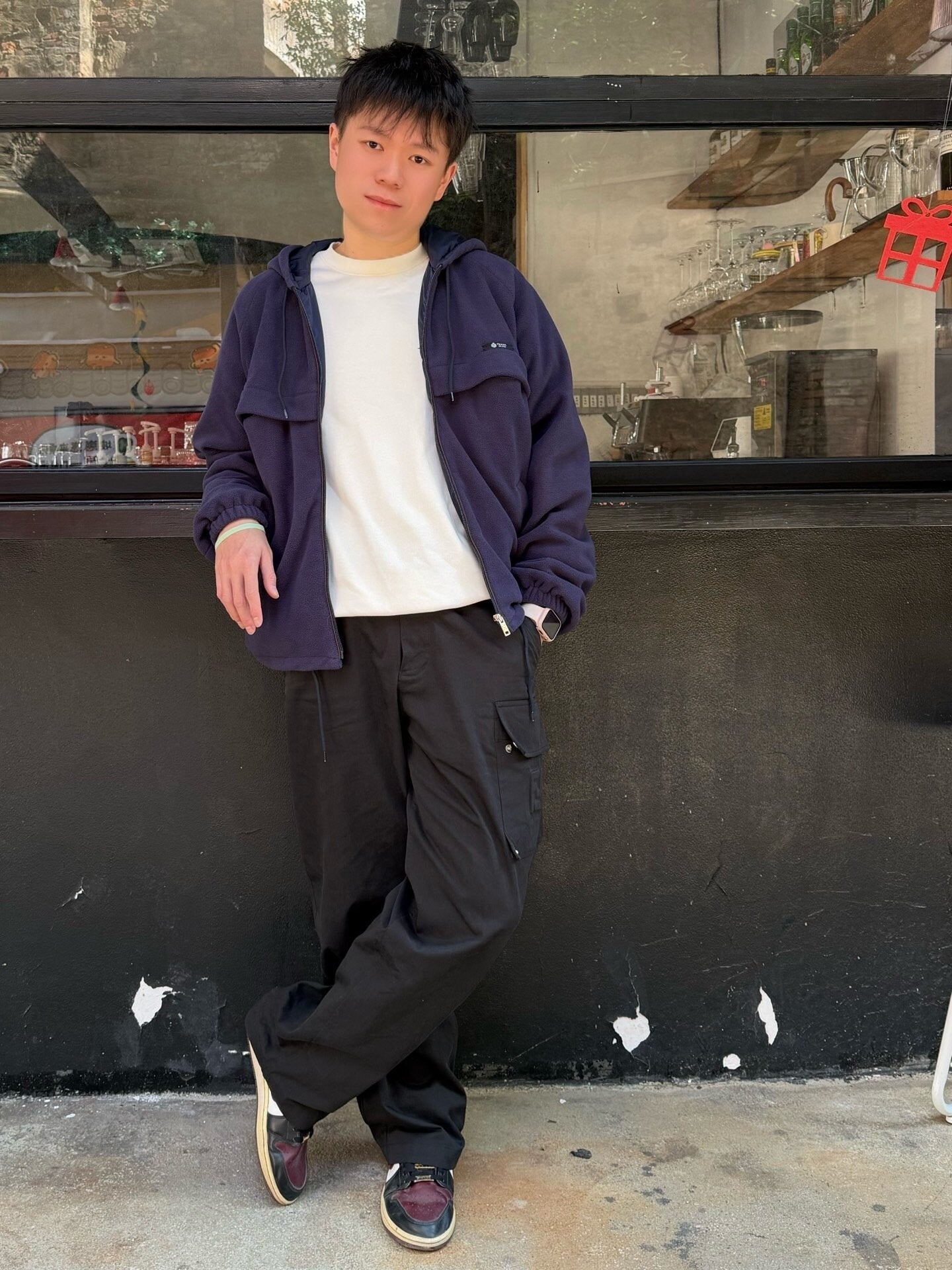 Fendi Gabardine Belt Loop Zipper Patch Pocket Cargo Pants