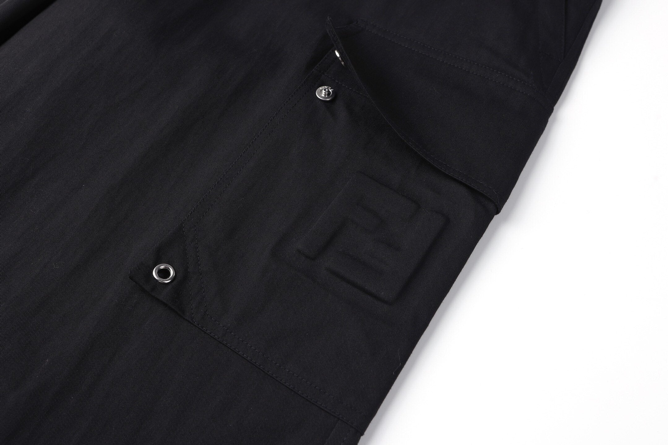 Fendi Gabardine Belt Loop Zipper Patch Pocket Cargo Pants