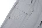 Fendi Gabardine Belt Loop Zipper Patch Pocket Cargo Pants