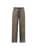 Fendi Straight-Leg Side Pocket Over-Dyed Long Jeans