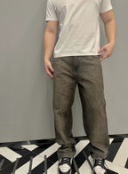 Fendi Straight-Leg Side Pocket Over-Dyed Long Jeans