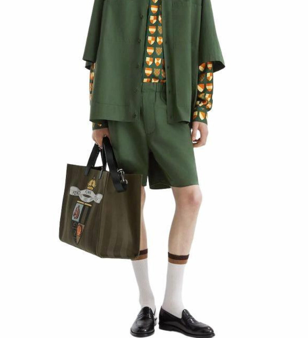 Fendi Back Pocket Embroidered Shorts