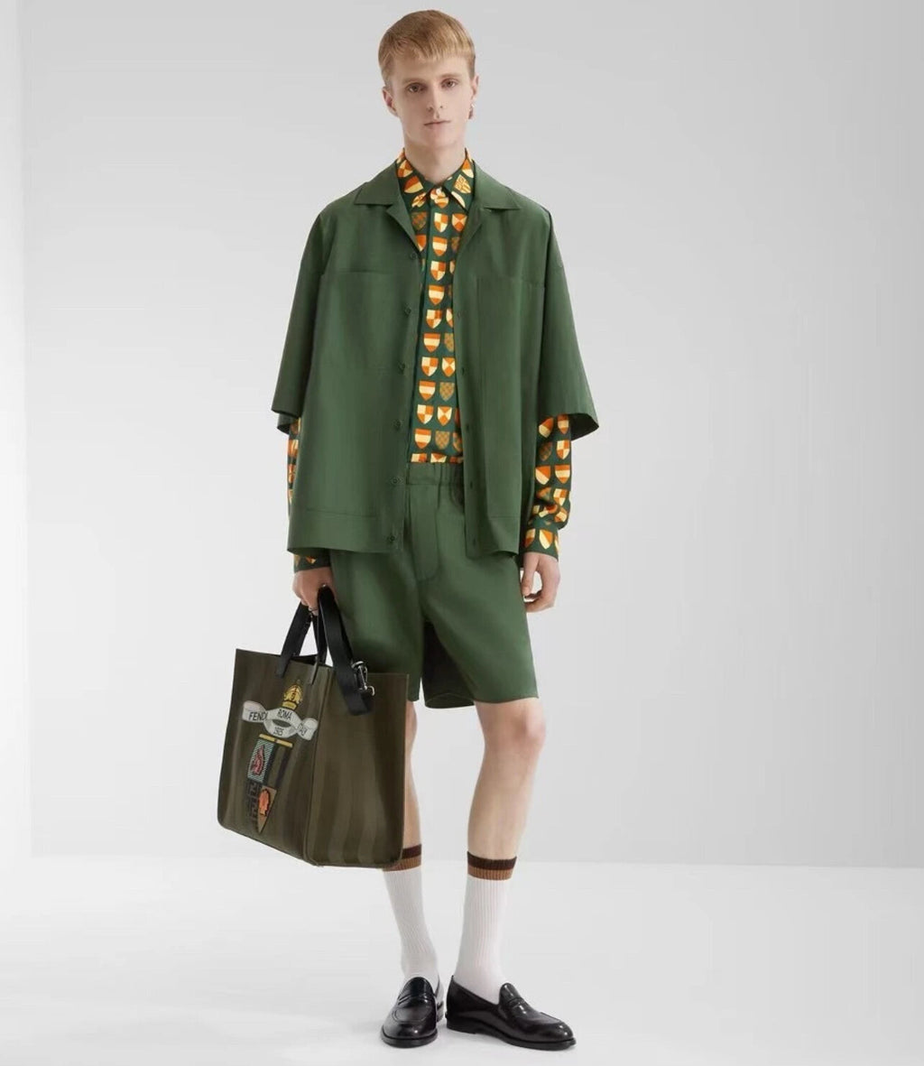 Fendi Back Pocket Embroidered Shorts
