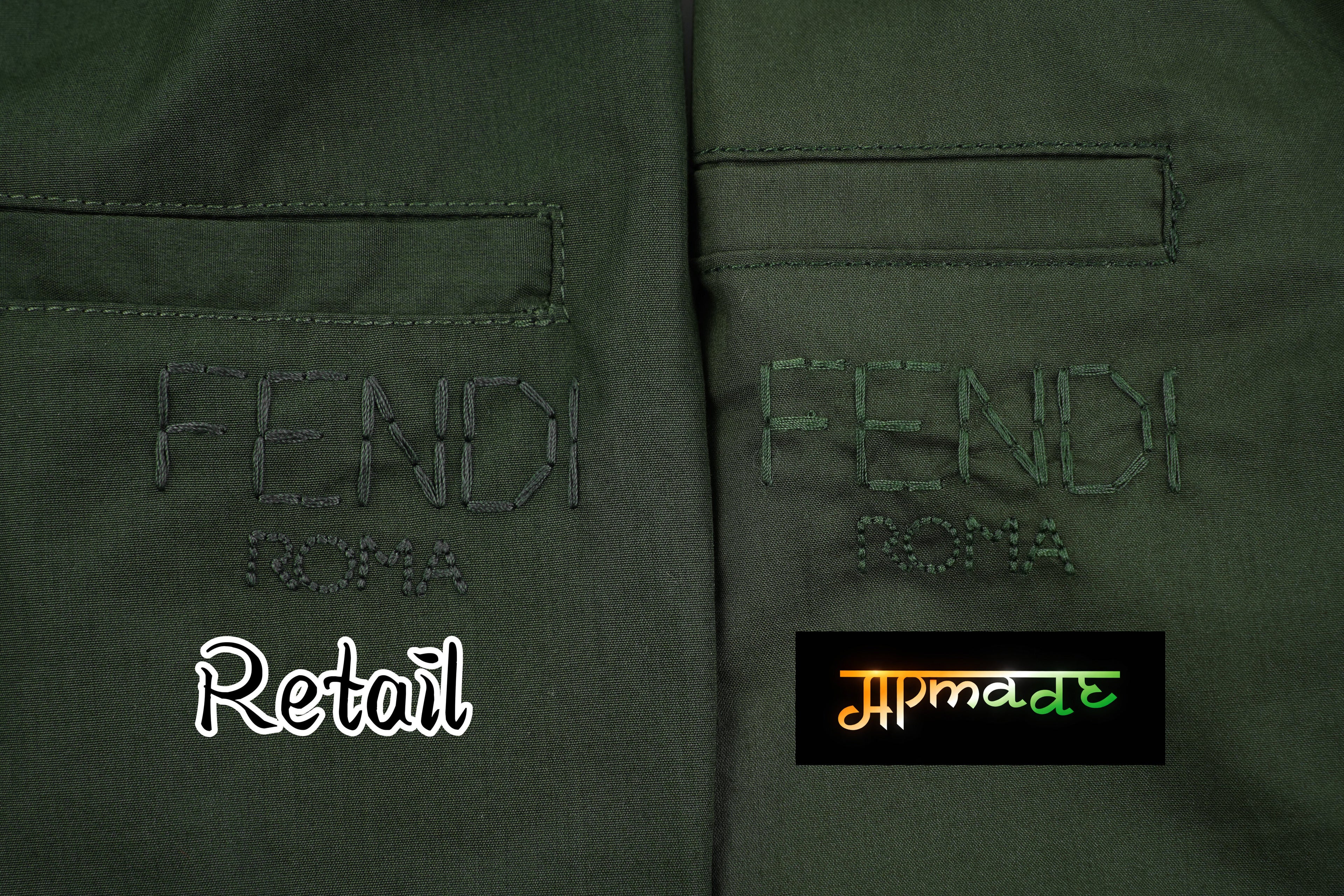 Fendi Back Pocket Embroidered Shorts
