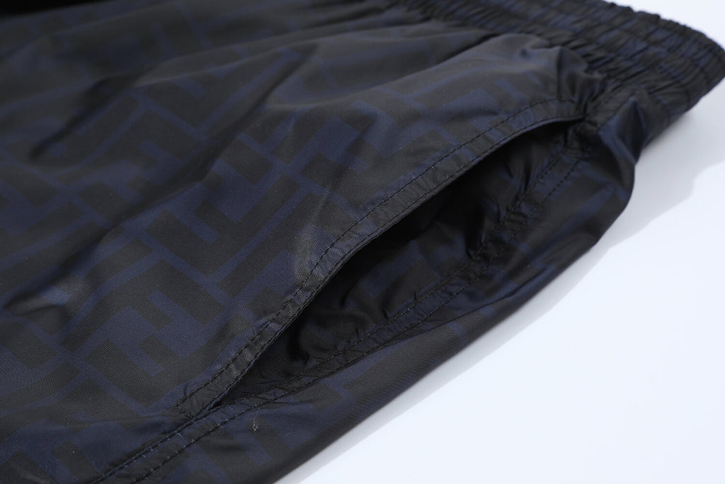 Fendi Blue Double F Nylon Swim Shorts