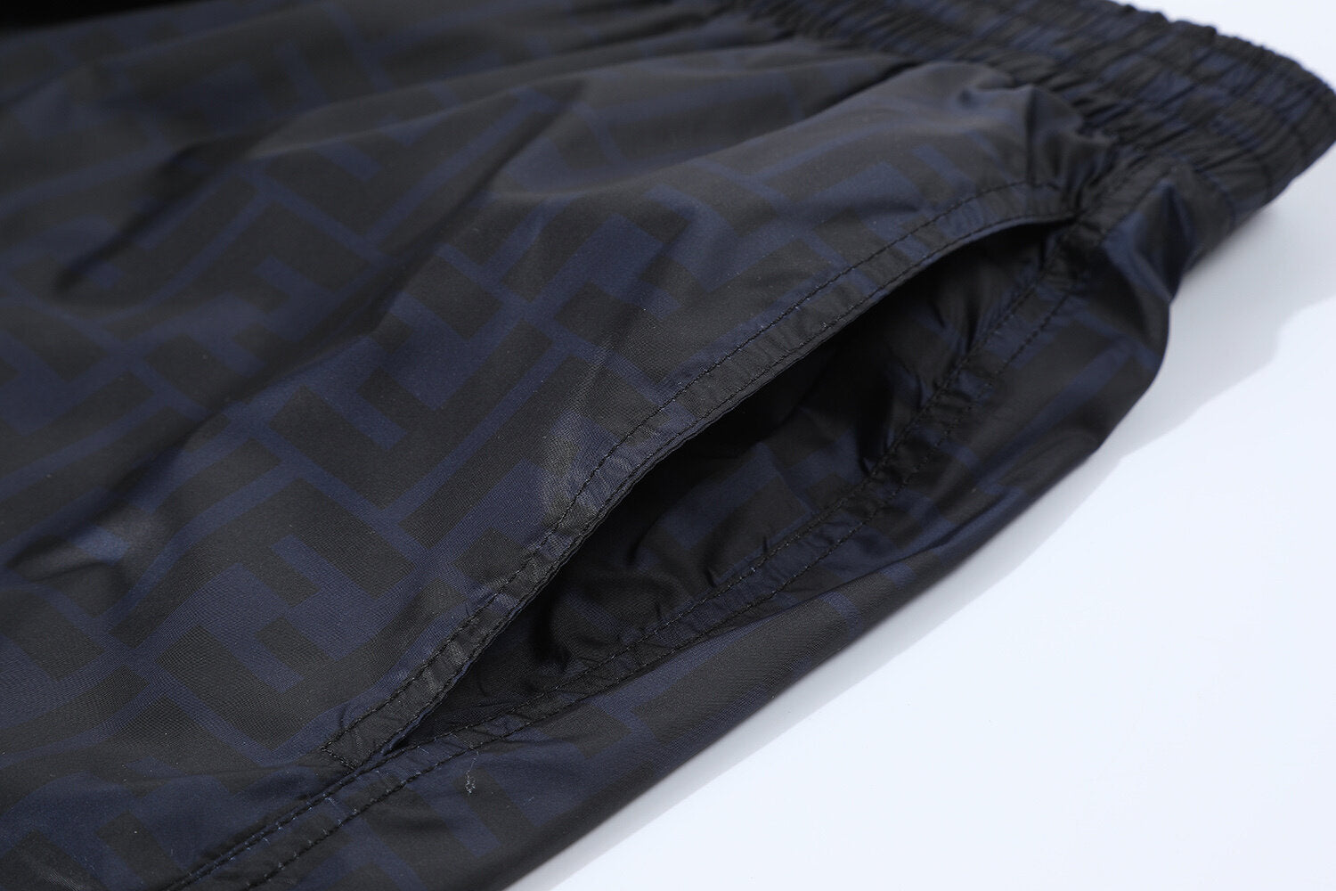 Fendi Blue Double F Nylon Swim Shorts