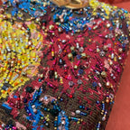Christian Dior Lady Dior Three-Compartment Embroidered Art Beaded Bag