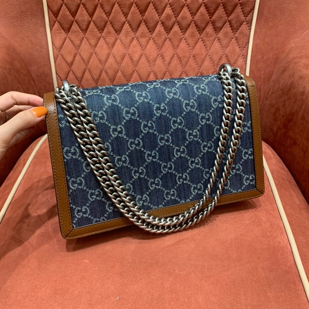 Gucci GG Denim Shoulder Bag
