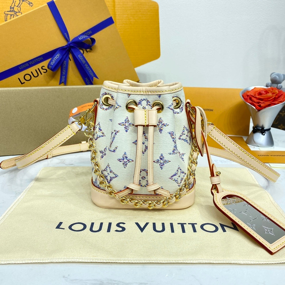 Louis Vuitton Nano Noé Denim Jacquard
