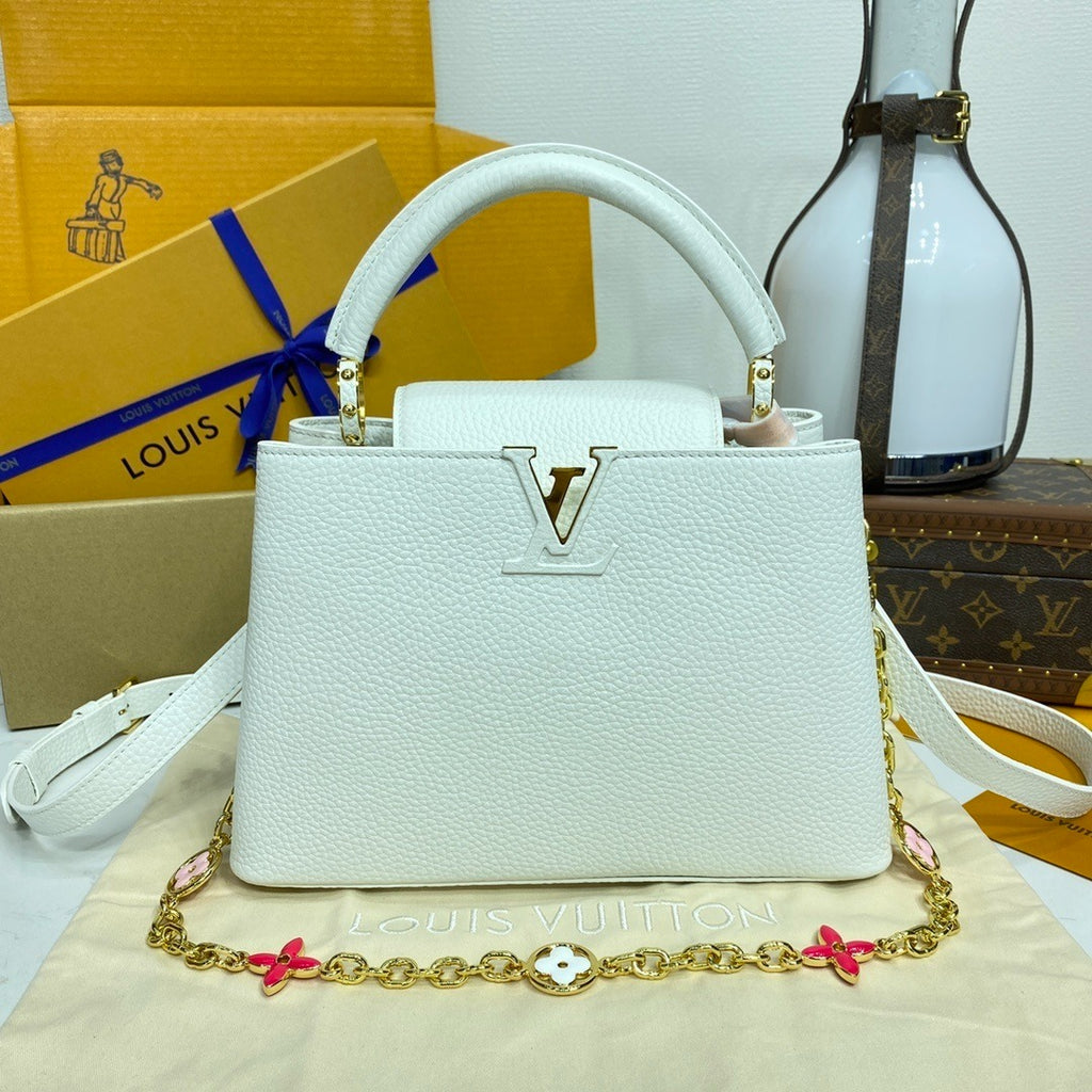 Louis Vuitton Capucines Handbag Lovelock Chain Series