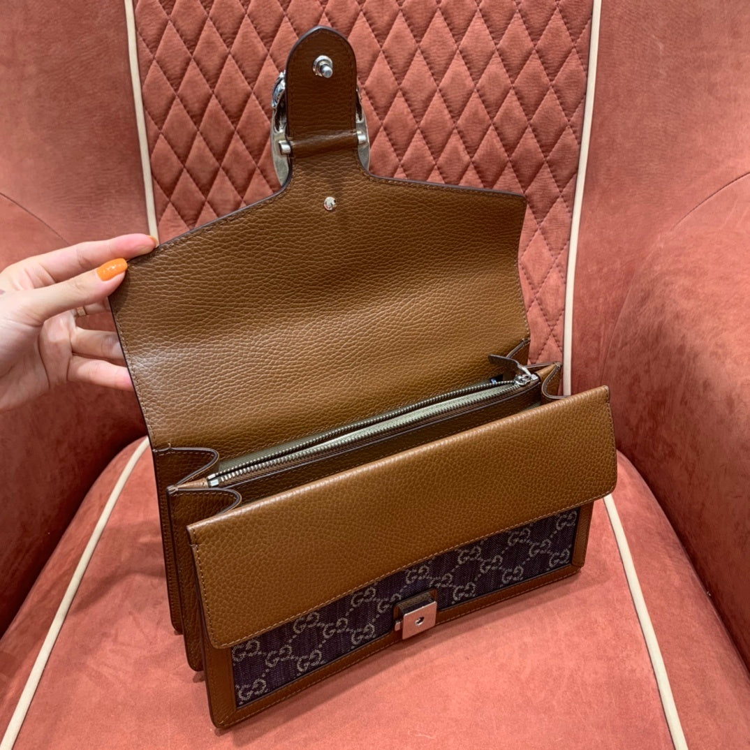 Gucci GG Denim Shoulder Bag